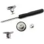 17mm Replacement Jeans Buttons, Metal Buttons with Rivets and Metal Base Tack Buttons Replacement Kit