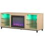 Ameriwood Home Lumina Fireplace TV Stand for TVs up to 70'' (Blonde Oak)