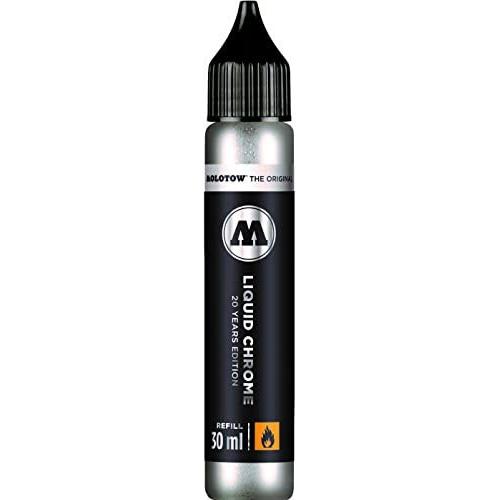 Molotow Liquid Chrome Alcohol-Based Refill, 30ml Bottle, 1 Each