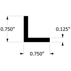 Orange Aluminum – 90 Degree Angled Extrusion – Heavy Duty Metal L Shape Corner Angle Bar – Extruded Edging Trim Bracket – 3/4'' x 3/4'' x 1/8'' (3ft, Clear Anodize)