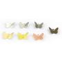 100Pcs 11x13MM Butterfly Charms DIY Hand Made Metal Brass Accessories Parts for Hair Jewelry Making,KC Gold Plated