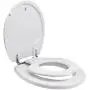 TOPSEAT TinyHiney Potty Round Toilet Seat, Adult/Child, w/Chromed Metal Hinges (White) TOPSEAT TinyHiney Potty Round Toilet Seat, Adult/Child, w/Chromed Metal Hinges (White)