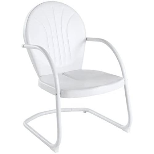 Crosley Furniture Griffith Metal Outdoor Chair - White