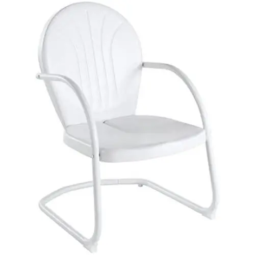 Crosley Furniture Griffith Metal Outdoor Chair - White Crosley Furniture Griffith Metal Outdoor Chair - White