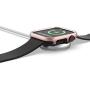 Leotop Compatible with Apple Watch Case 38mm 42mm, Compatible iWatch Bumper Metal Protective Cover Aluminum Alloy Frame Bling Shiny Protector Compatible Apple Watch Series 3/2/1(Matte Rose Gold, 38mm)