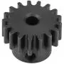 Dilwe RC Motor Gear, Steel Metal Motor Pinion Gear 17T 0.8 Module for HIMOTO E10MTL/E10MT/E10BP 1/10 RC Car Part(Black)