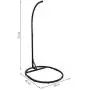 Sunnydaze Egg Chair Stand with Extra-Wide Round Base - Durable Steel Metal Construction with Black Powder-Coated Finish - Hardware Included - Ideal for Patio, Lawn or Backyard - 76-Inch