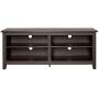 Walker Edison Wren Classic 4 Cubby TV Stand for TVs up to 65 Inches, 58 Inch, Espresso