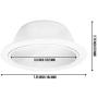 [12-Pack] PROCURU 6'' Metal Recessed Can Light Trim Cover, Step Baffle with Ring, White