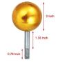 Flagpole Repair Parts Kit - 50 Feet Flag Halyard Rope + 3'' Flag Pole Topper Gold Ball + 4'' Cleat Hook + 4 PCS Flag Clip Hooks + Flagpole Truck Caps for 2'' Top