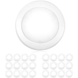 PARMIDA (24 Pack) 5/6” Dimmable LED Disk Light Flush Mount Recessed Retrofit Ceiling Lights, 15W (120W Replacement), 5000K, Energy Star & UL-Listed, Installs into Junction Box Or Recessed Can, 1050lm