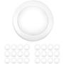 PARMIDA (24 Pack) 5/6” Dimmable LED Disk Light Flush Mount Recessed Retrofit Ceiling Lights, 15W (120W Replacement), 5000K, Energy Star & UL-Listed, Installs into Junction Box Or Recessed Can, 1050lm