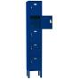 Five Tier Box Locker 12-Inch Wide 5-Feet High 12-Inch Deep Unassembled Metal Locker 5 Doors with Louvers 12W x 12D x 66H Perfect for School, Office, Gym, Garage or Lockers for Employees