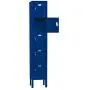Five Tier Box Locker 12-Inch Wide 5-Feet High 12-Inch Deep Unassembled Metal Locker 5 Doors with Louvers 12W x 12D x 66H Perfect for School, Office, Gym, Garage or Lockers for Employees