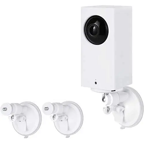 Wasserstein Versatile Suction Cup Mount with Universal Screw Compatible with Wyze Cam Pan - Extra Flexibility for Your Wyze Cam Pan (2-Pack, White)