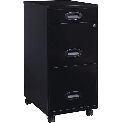 Lorell LLR17427 SOHO Mobile Cabinet, Black