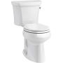 Kohler K-4639-0 Cachet Round White Toilet Seat, with Grip-Tight Bumpers, Quiet-Close Seat, Quick-Release Hinges, Quick-Attach Hardware, Toilet Seat