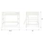 Dorel Living Denver Full Size Loft, White bed