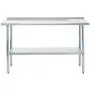 Rockpoint Carmona Tall NSF Stainless-Steel Commercial Kitchen Work Table with Backsplash and Adjustable Shelf, 60 x 24 Inch Rockpoint Carmona Tall NSF Stainless-Steel Commercial Kitchen Work Table with Backsplash and Adjustable Shelf, 60 x 24 Inch