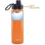 Drinco - Stainless Steel Water Bottle Double Wall Vacuum Insulated with Spout Lid | Perfect for Traveling Camping Hiking (20 oz, Orange)