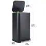 Amazon Basics 32 Liter / 8.5 Gallon Soft-Close Metal Trash Can with Liner and Foot Pedal - Black Amazon Basics 32 Liter / 8.5 Gallon Soft-Close Metal Trash Can with Liner and Foot Pedal - Black