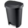Rubbermaid Step-On Lid Trash Can for Home, Kitchen, and Bathroom Garbage, 13 Gallon, Black