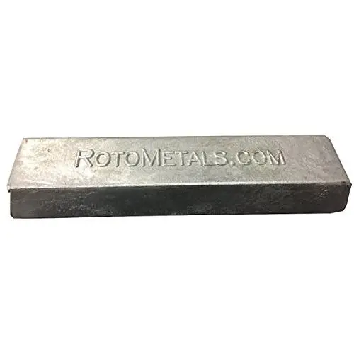 RotoMetals Zinc Ingot 99.7% min About 3.5 pounds Great for Small Castings/Weight- Made in USA RotoMetals Zinc Ingot 99.7% min About 3.5 pounds Great for Small Castings/Weight- Made in USA