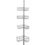 Zenna Home 2159NN Tension Pole Shower Caddy, Satin Nickel