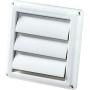 Deflecto Supurr-Vent Louvered Outdoor Dryer Vent Cover, White, 4'' Hood -#1