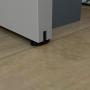 JUBEST Black Aluminum Floor Guide for Sliding Barn Door Hardware Set of 2