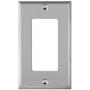 ENERLITES Decorator Switch or Receptacle Outlet Metal Wall Plate, Corrosion Resistant, Size 1-Gang 4.50'' x 2.76'', UL Listed, 7731, 430 Stainless Steel, Silver