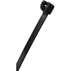 Cable Ties with Metal Tooth Stainless Steel Locking Device, 8” X 0.14”, Black, 100 Pieces