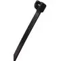 Cable Ties with Metal Tooth Stainless Steel Locking Device, 8” X 0.14”, Black, 100 Pieces