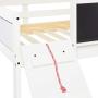 DONCO Twin Art Play Junior LOW LOFT, White Wash/Dark Grey