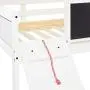 DONCO Twin Art Play Junior LOW LOFT, White Wash/Dark Grey