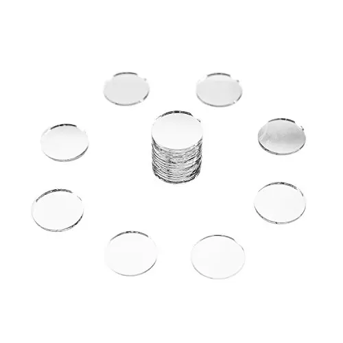 Mini 1'' Inch Small Round Glass Mirror Circles for Arts & Crafts Projects, Traveling, Framing, Decoration (50 Pieces) Mini 1'' Inch Small Round Glass Mirror Circles for Arts & Crafts Projects, Traveling, Framing, Decoration (50 Pieces)