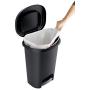 Rubbermaid Step-On Lid Trash Can for Home, Kitchen, and Bathroom Garbage, 13 Gallon, Black