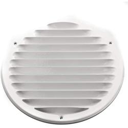 Vent Systems 6'' Soffit Vent Cover - White - Round Air Vent Louver - Grill Cover - Built-in Insect Screen - HVAC Vents for Bathroom, Home Office, Kitchen