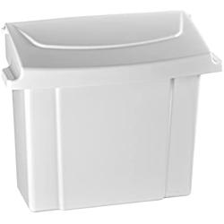 Alpine Sanitary Napkins Receptacle 5 x 9 x 12 in - Hygiene Products, Tampon & Waste Disposal Container - Durable ABS Plastic - Seals Tightly & Traps Odors -Easy Installation Hardware Included (White)