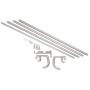 Umbra Twilight Double Curtain Rod Set – Wrap Around Design is Ideal for Blackout or Room Darkening Panels, 88-144 Inch (224-366cm), Nickel