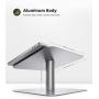 Swivel Laptop Stand, Lamicall Laptop Riser - [360-Rotating] Ergonomic Aluminum Computer Desk Holder Compatible with MacBook, Air, Pro, Dell XPS, HP and More 10'' - 17.3'' Notebook - Sliver
