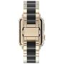 Wearlizer Compatible with Apple Watch Band 38mm 40mm for iWatch SE Womens Stainless Steel Wristbands Champagne Metal, Black Resin Replacement Classic Bracelet Clasp Series 6 5 4 3 2 1 Sport