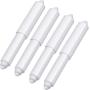 Shappy Toilet Paper Holder Roller White Replacement Plastic Spring Loaded（4 Pack）