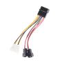 1pc New Computer Cooling Fan Cables 12v / 5v DC for CPU PC Case Fan 4-Pin Molex to 3-Pin Fan Power Cable Adapter Connector