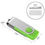 Enfain 256MB USB Flash Drive, 10 Pack, Green