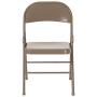 LIVING TRENDS 2 Pack Marvelius Double Braced Gray Metal Folding Chair