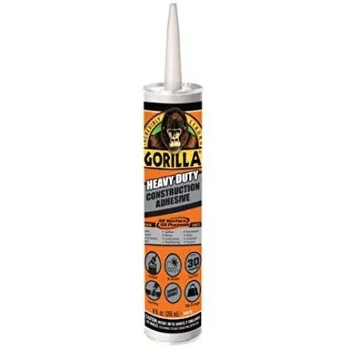 Gorilla Heavy Duty Construction Adhesive, 9 Ounce Cartridge, White, (Pack of 1) Gorilla Heavy Duty Construction Adhesive, 9 Ounce Cartridge, White, (Pack of 1)