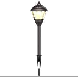 GOODSMANN Landscape Lighting Low Voltage Pathway Lights LED 1.5 Watt Floodlight Outdoor Lights with Metal Spike and Connector 100 Lumens for Garden Patio Yard 9920-G115-01