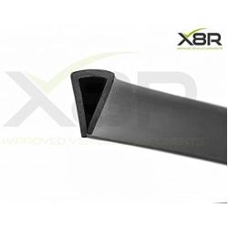 X8R Large Black Rubber U Channel Edging Edge Trim Seal Square Protection PVC Flex Part: X8R0107