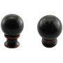 DZS Elec 1PC Brown Ball Lamp Finial Oil Rubbed Bronze Metal Ball Lamp Finial 1-1/2 Inch